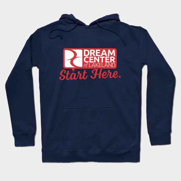 Start Here. Stamped Shirt Hoodie by DreamCenterLKLD